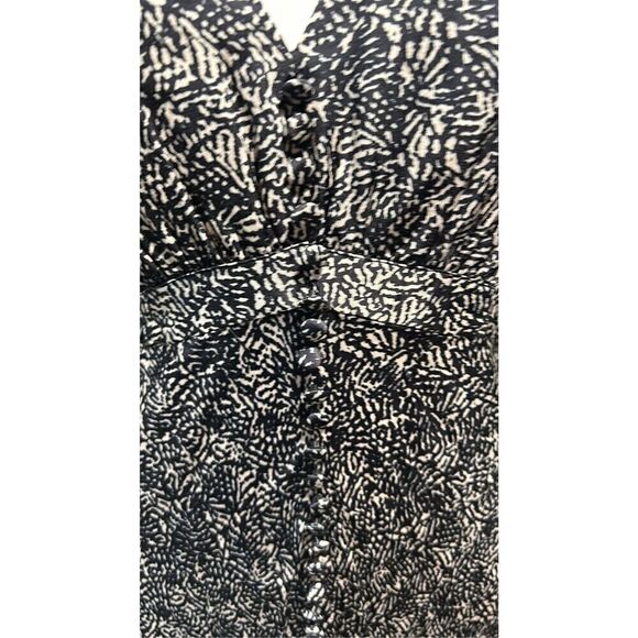 Pinko Black and White Print Midi Dress Size 4 - Picture 7 of 13